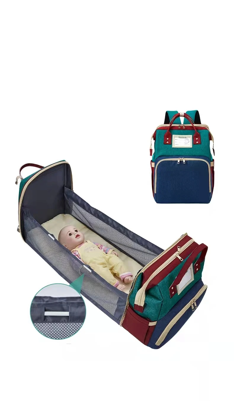 2022 Diaper Bags Waterproof Multifunctional Baby Nappy Bag With USB Mummy Sleeping Bag