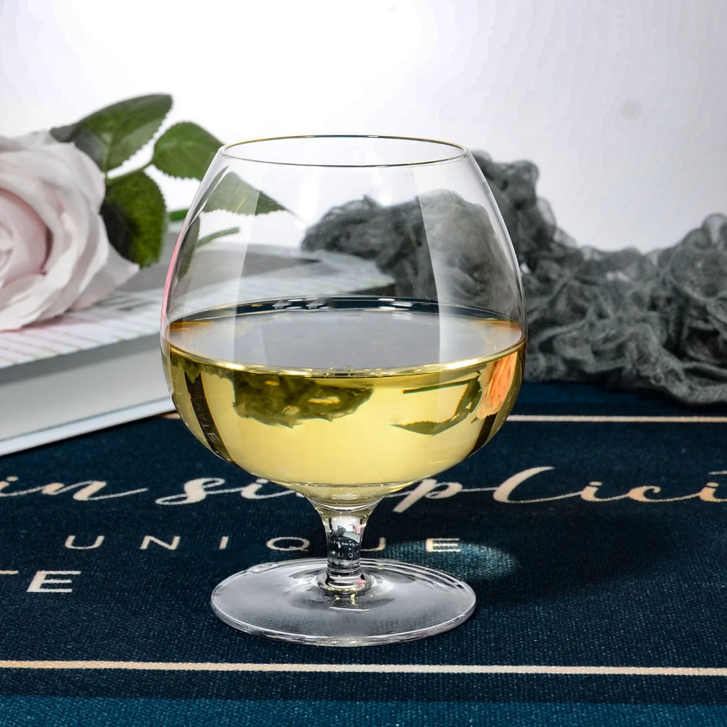 Custom Logo Cognac Snifter Glasses Cup Short Stem Luxury Crystal Drinking Goblet Brandy Glass