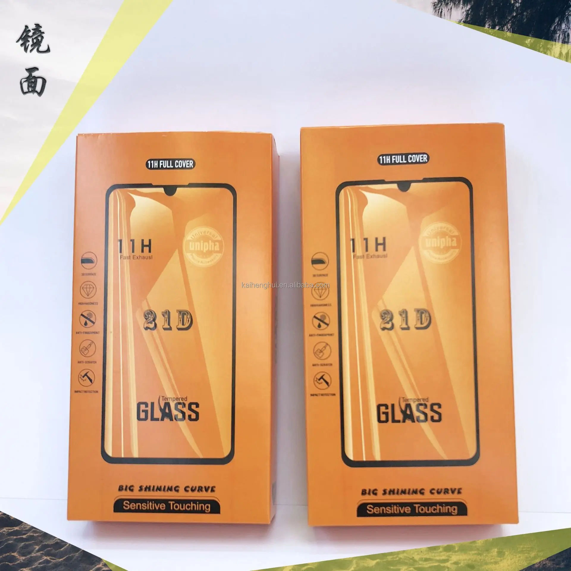 Cheap  Price  Natural 21D  10IN1 Retail  Paper Box Tempered Glass Screen Protector Packaging Boxes for Cellphone Packing