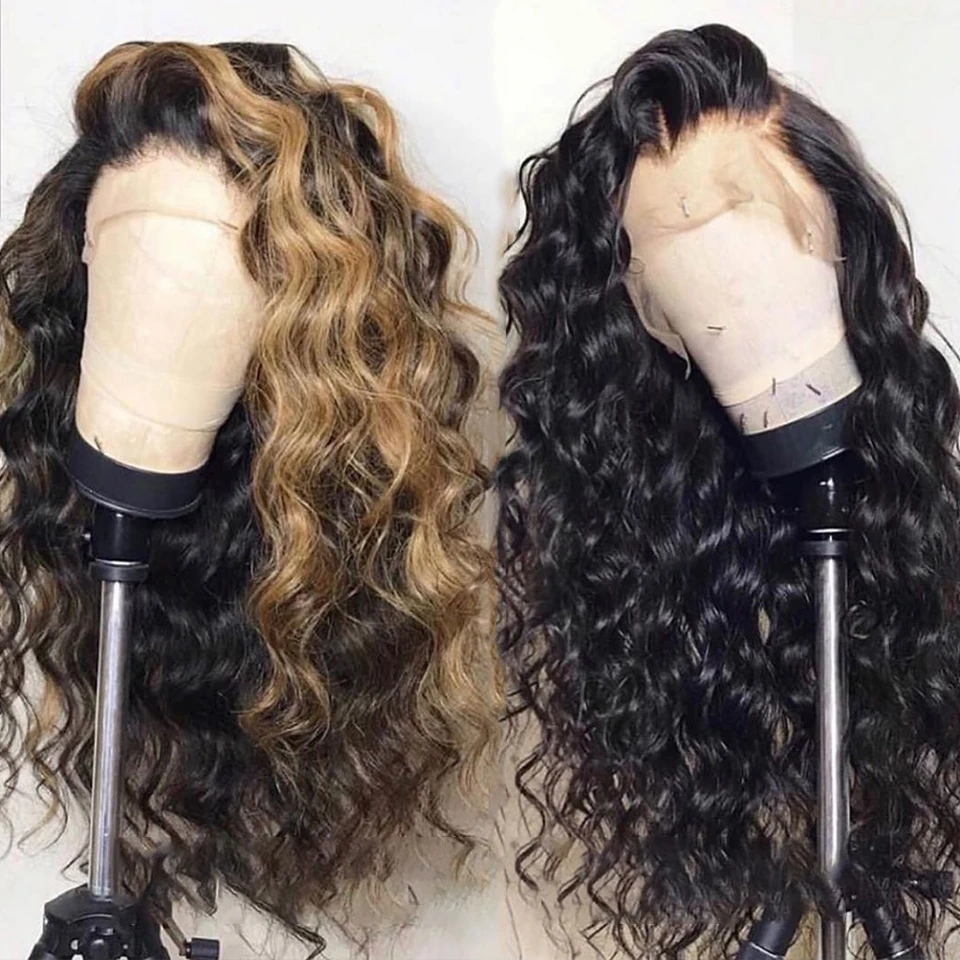Cheap Wholesale Lace Front Wig Oem Vendors Human Hair Long Size 28 30 Inch Deep Wave Transparent Full Hd Swiss Lace Frontal Wig