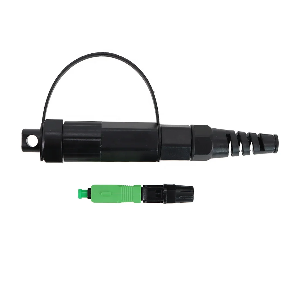 IP68 Waterproof FTTA Fast Connector Widely Used HW Mini SC Reinforced 2*3 Flat Drop Cable Spiral Bayout Fast Connector