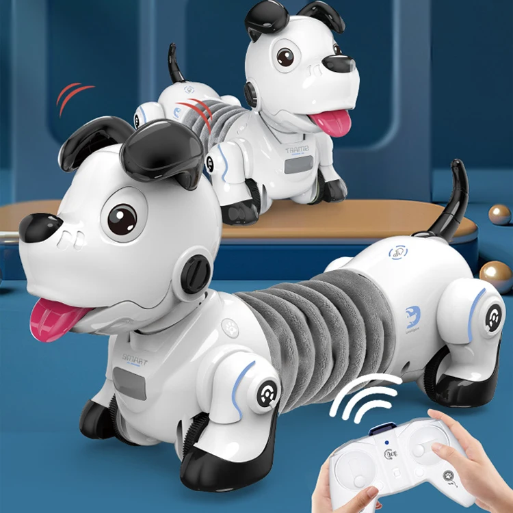 Education Simulation Electric Intelligent RC Animal with Infrared Ray Remote Control Cartoon Cute Robot Dog Pet Toy For Kids