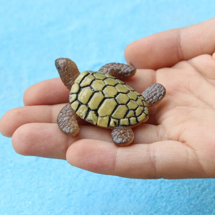 Plastic Sea Turtle Model Miniatures Tortoise Figurines Seaside Beach DIY Terrarium Decor Micro Landscape Ornament