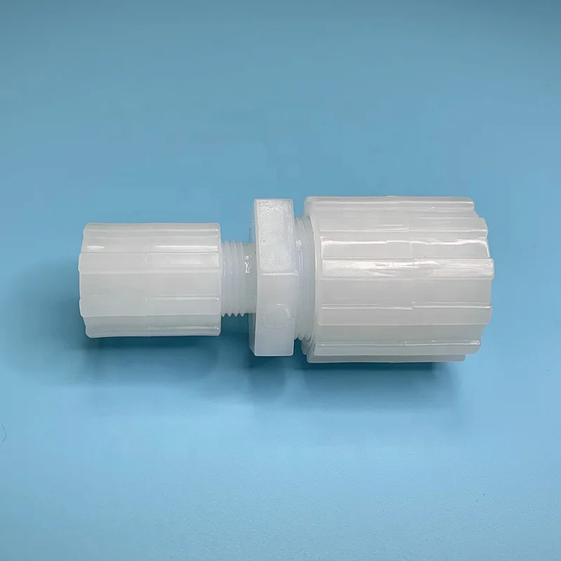 PFA Union Elbow, PFA Tube Connector 90deg Elbow Reducer, Flare compression pipe adapter elbow for semiconductor