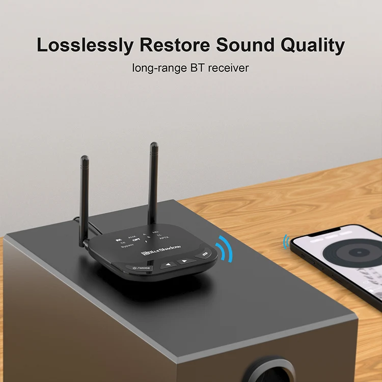 New Arrival Hifi Sound Quality Low Latency 2 In 1V 5.0 BT  Stereo Adapter Audio Transmitter Receiver