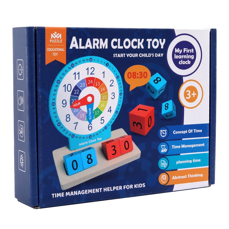 Hot 2022 time cognition math material wooden clock toys juegos montessori baby educational toys kids learning for pretend role