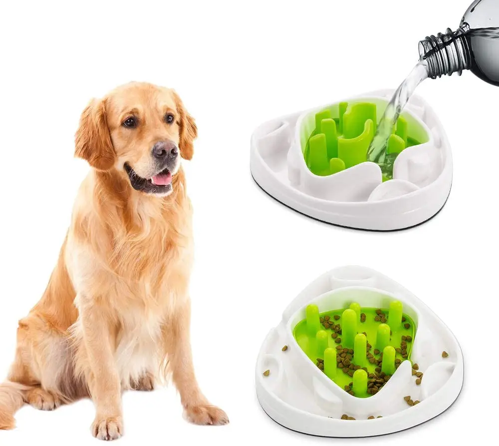 F07 High quality round slow water feeder feeding dog cat food bowl intelligent pet fun feeder heavy slow bowl for dogs