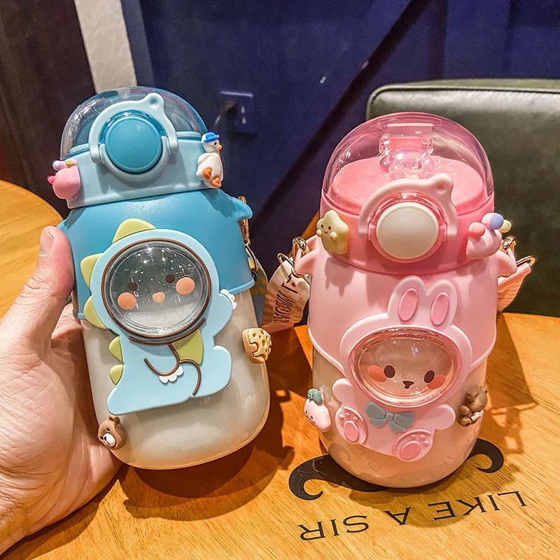 Wholesale Cartoon Drinking Bottle For Kids Custom Pattern Tomatodo With Straw Back To School
