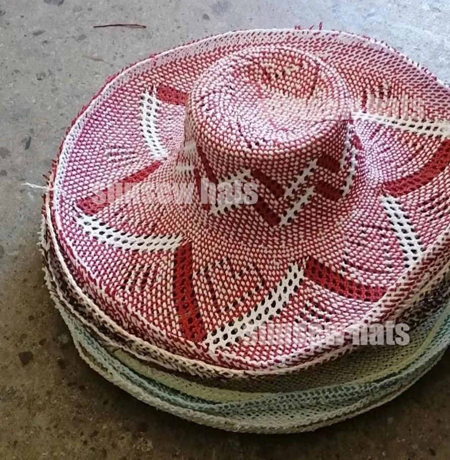 100% Handmade Straw Weaving Hats Custom Color High Quality Paper Straw Hats bolivia Sombrero