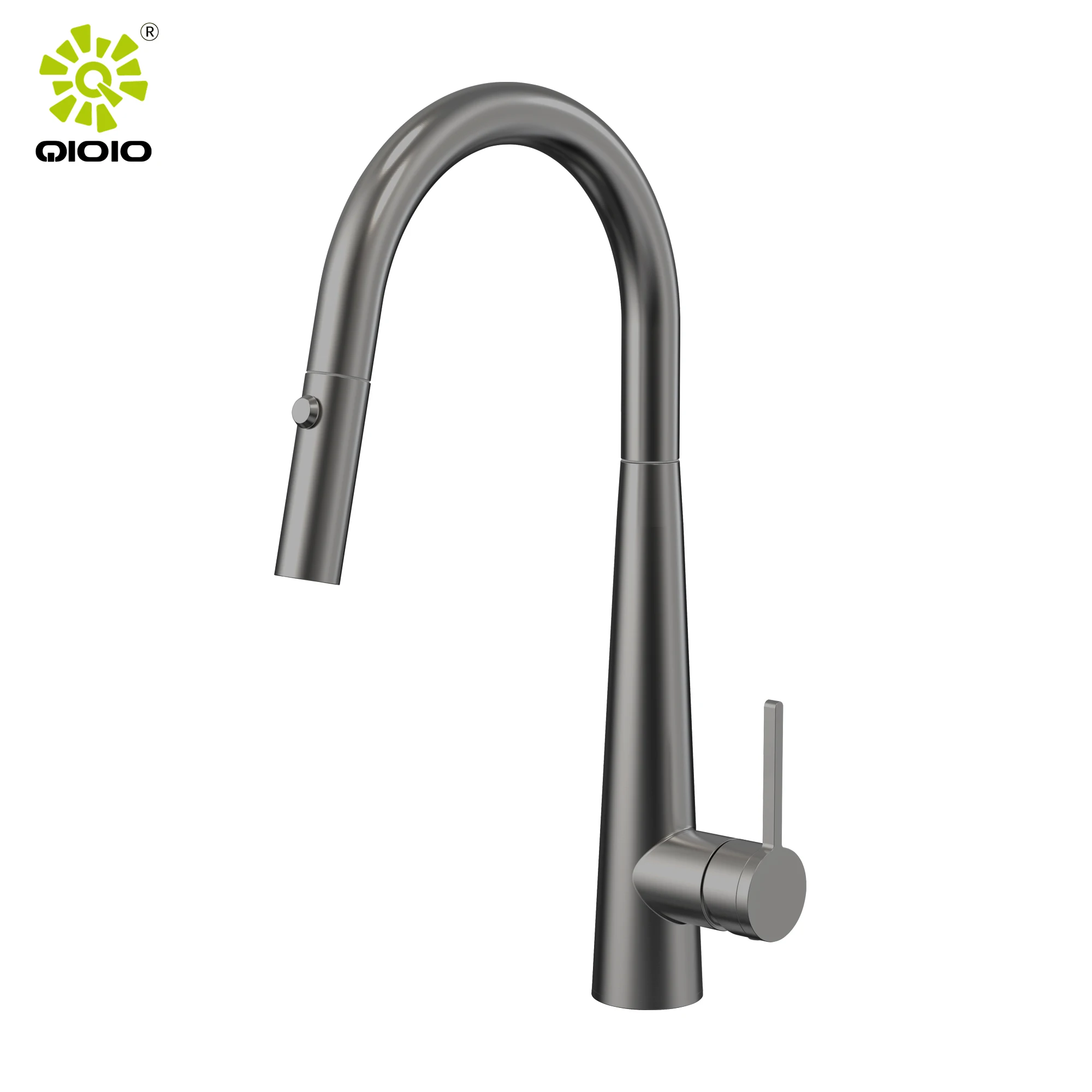 inox  handle pull out kitchen faucet 304 ss watermark kitchen mixer goose neck golden tapware sink mixers