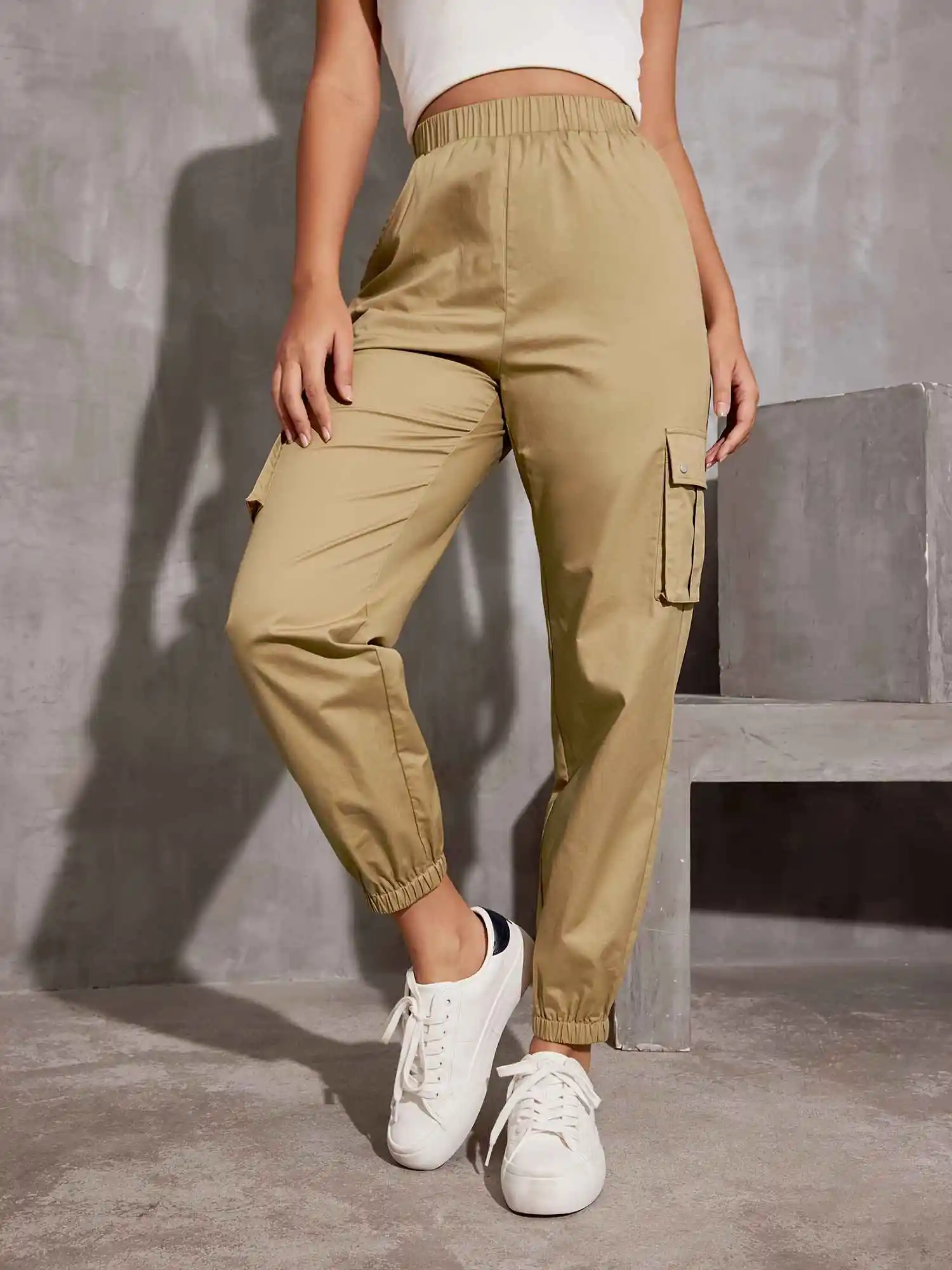 Spring Autumn New pantalon cargo femme Comfortable Versatile Women Fit Stylish High Waist Multicolor Cargo Pants
