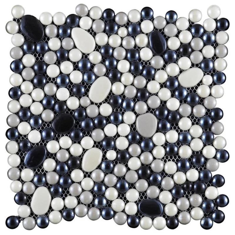 
 Настенный декор, овальные мозаичные узоры, дизайнерская стеклянная мозаика  