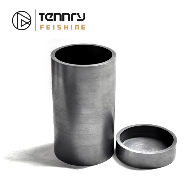 High Strength Aluminum Melting Carbon graphite crucible With Lid