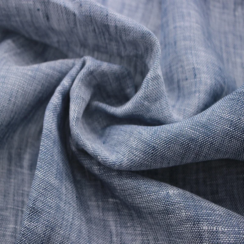Wholesale pure linen yarn-dyed woven 100 hemp fabric for shirts