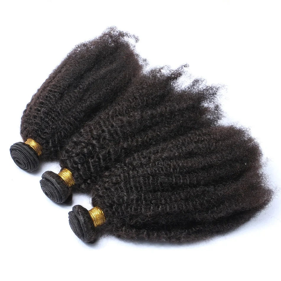 cuticle aligned hair 4B 4C afro kinky curly human hair weaving for black women raw virgin hair bundles free shipping