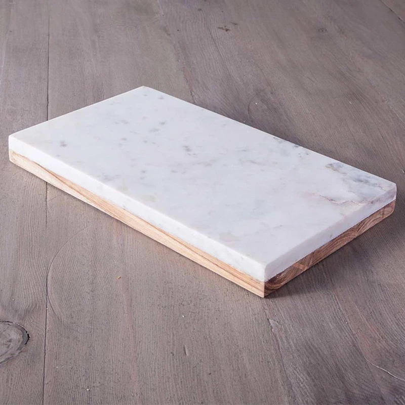 wholesale reversible rectangle marble acacia wood cutting board wooden serving board