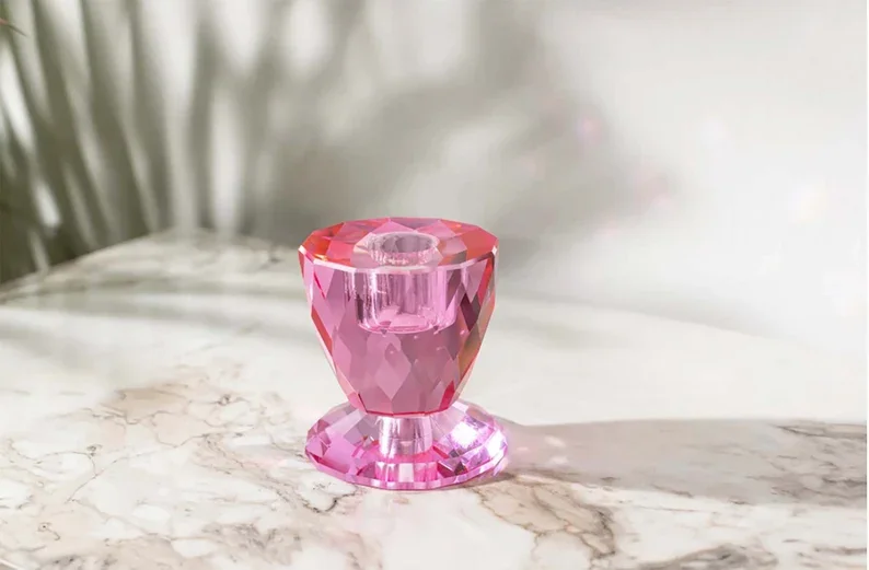 CH240 crystal candle holders colorful glass jars wedding decoration table desktop