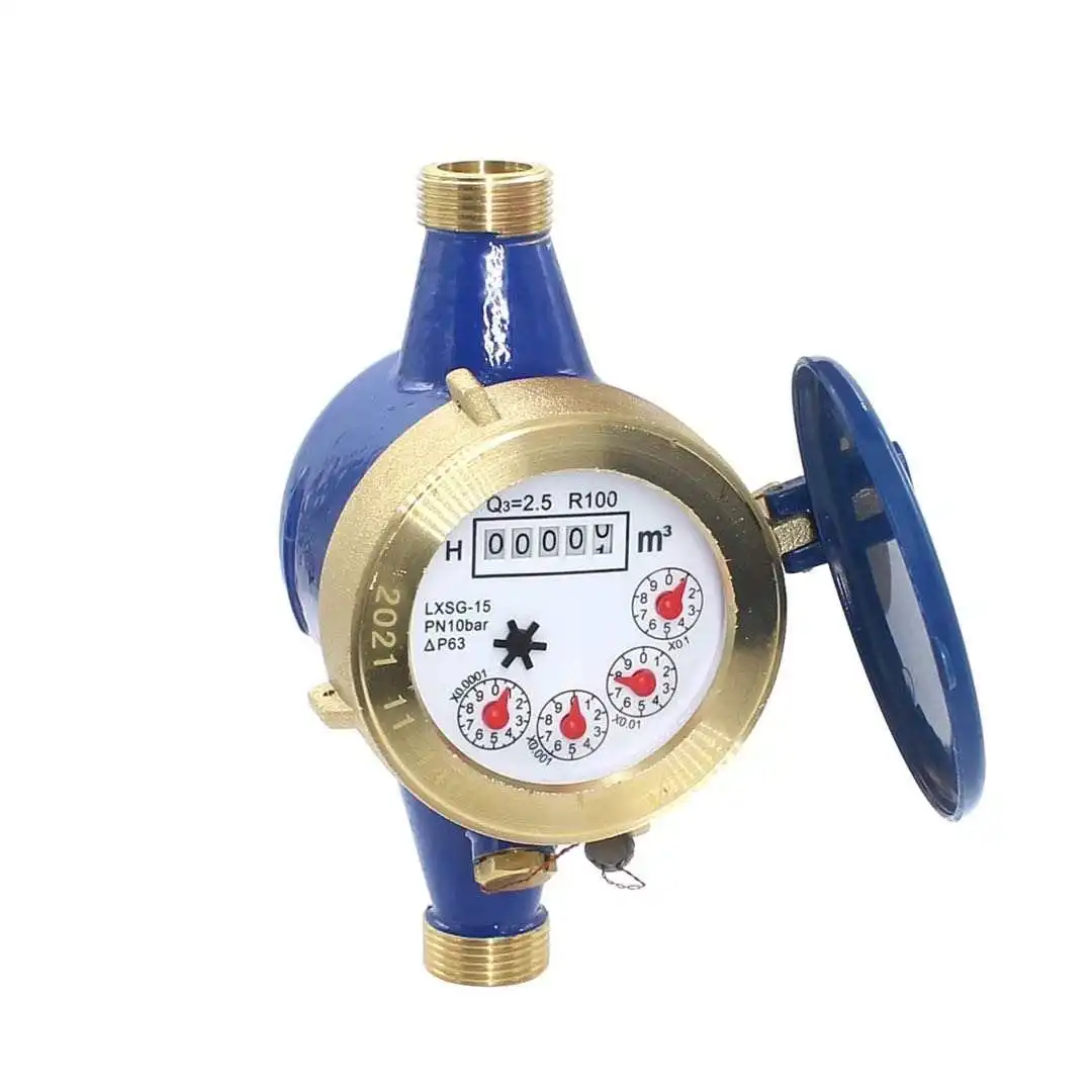 All copper dry cold water meter with copper connector