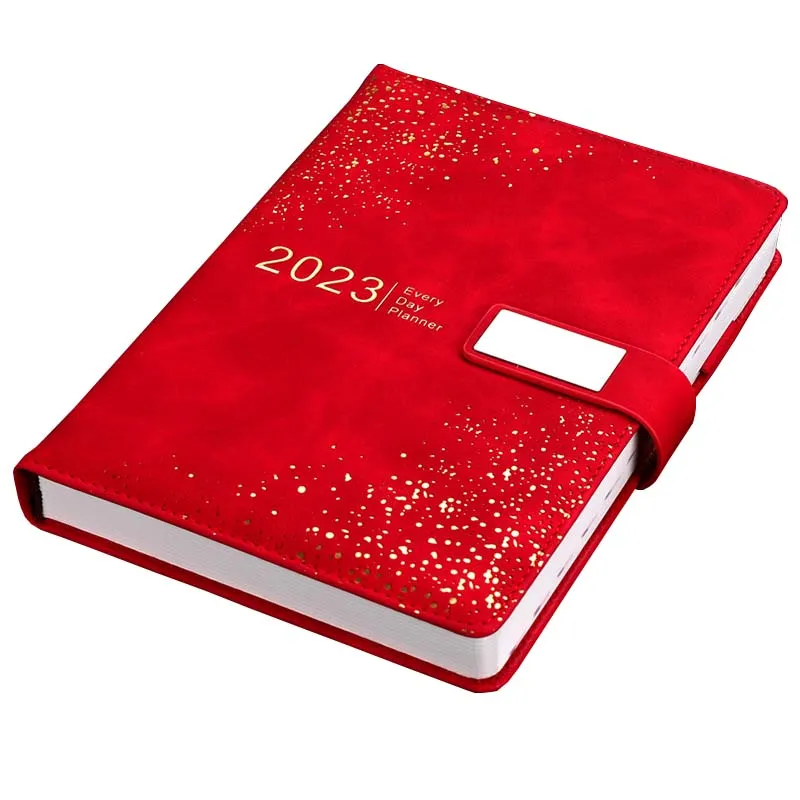 2023 Designs PU Leather Journals Custom Logo Magnetic Buckle A5 Inner Pages Diary/weekly/monthly Calendar Notebook Planner