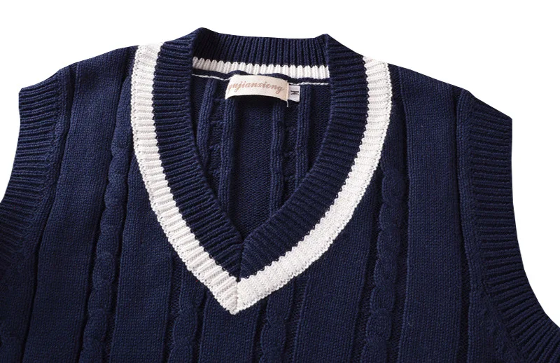 Wholesale high quality Unisex school sweaters vests student uniforms sweaters V-Neck Sweater school uniform