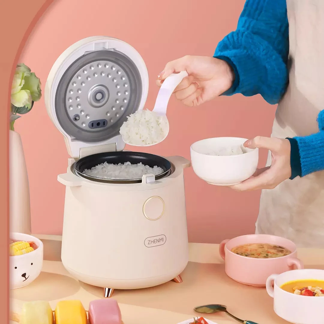 Zhenmi Мини рисоварка 1.5L каши торта для 1-2 человек домашнего хозяйства готовить машину ZMFB-201 24 часа в