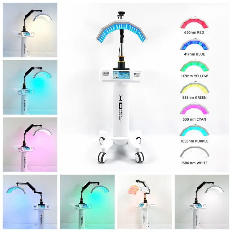 Led Light For Skin Rejuvenation Vertical  Red Green Blur Yellow Light Facial  Therapy Skin Care Led Stand