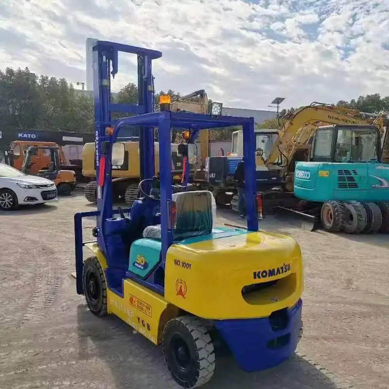 lifting height 4.5m KOMATSU fd30 fd30-14 used secondhand diesel forklift in good running condition
