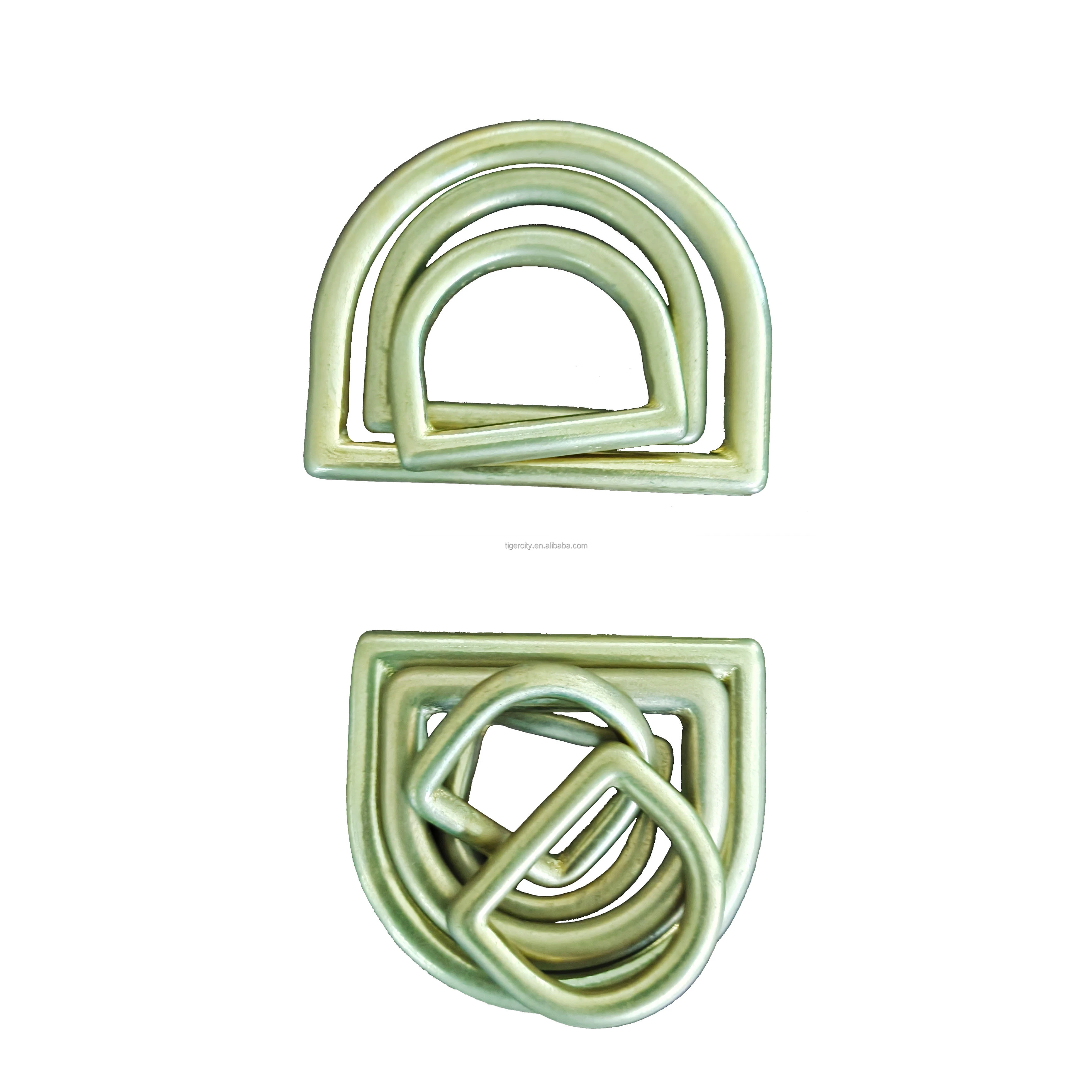 Antique brass metal hardware open d ring iron d ring buckle