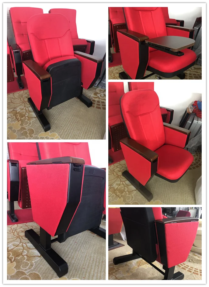 movable school furniture conference lecture folding cinema  theater seat church chair  YA-04