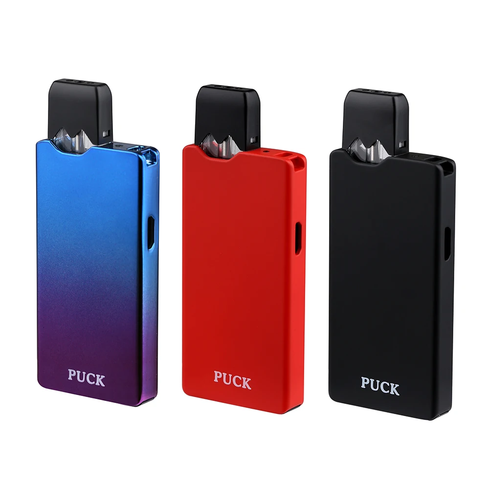 New design puck vape 400mah battery e cigarette starter kit  j u u l pod compatible device