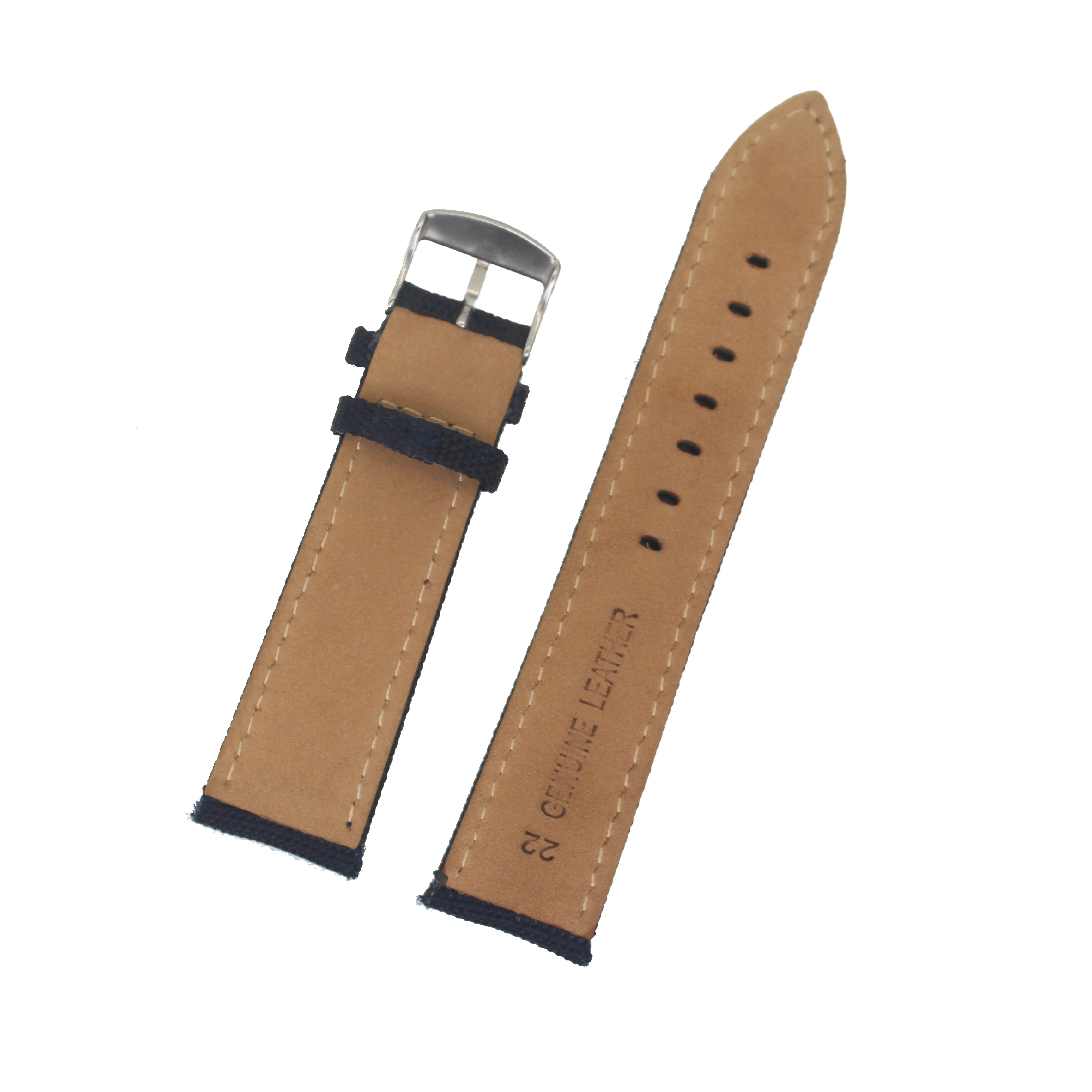 Wholesale vegan factory direct jean genuine leather Woven suede watch straps watchband