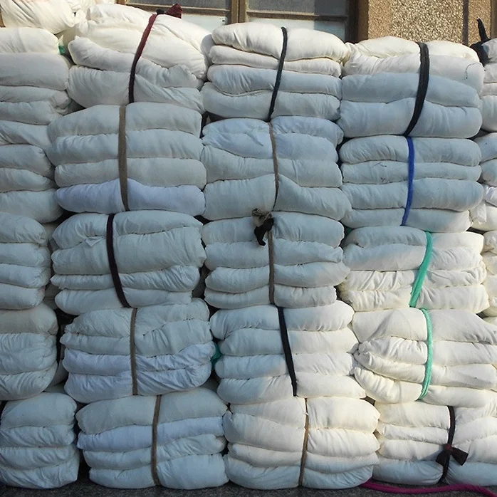 Bulk Sale White Color Printing Clothing Waste Cotton Industrial Rags Used T-shirt Mixed Color 100% Cotton Rag For Industrial