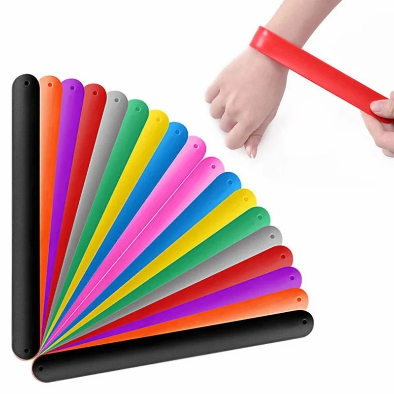 Unisex Logo Custom Silicon Promotional Slap Wristbands for Events Personalized Silicone Rubber Bracelets Snap Wrist Band