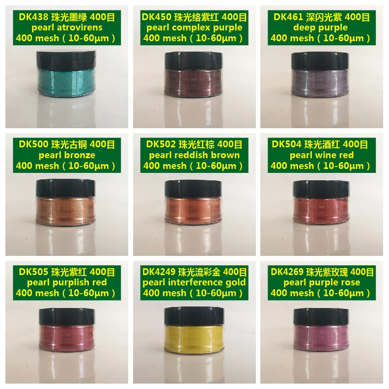 54 Colors Mica Powder Pigment For Epoxy Resin DIY 10G/Jar Pearlescent Pigment For Nail Art Craft products Painting  Slime Ink