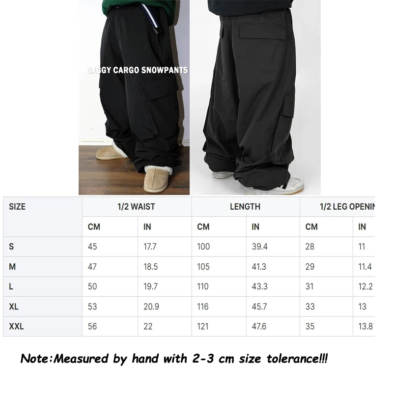 2024 Men Snowboarding Skiing Baggy Pants Warm Loose Skying Ski Trousers Winter Outdoor Waterproof Man Snowboard Pants Clothes