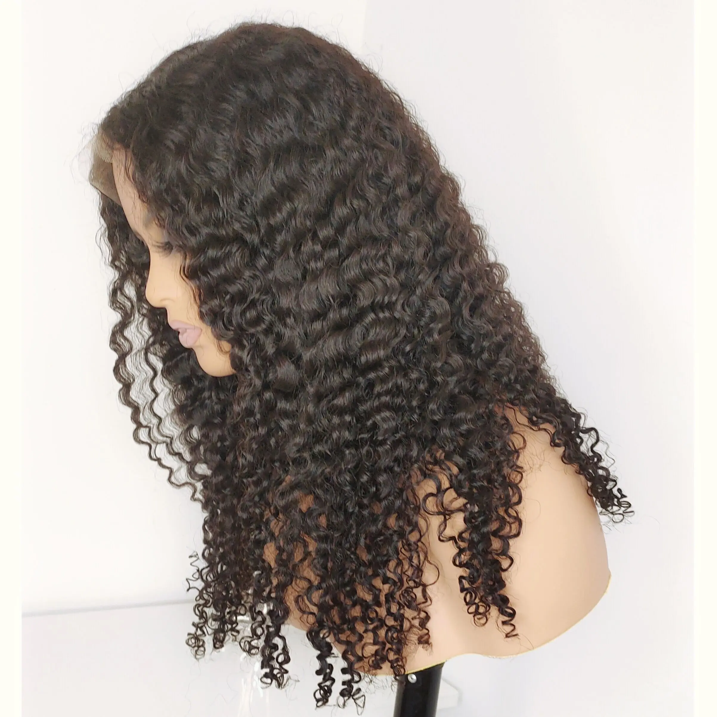 High Density 180% Cambodian Kinky Curly Wig, Hot Selling Human Virgin Raw Cambodian 3b Soft Kinky Curly 13x4 13x6 HD Lace Wig