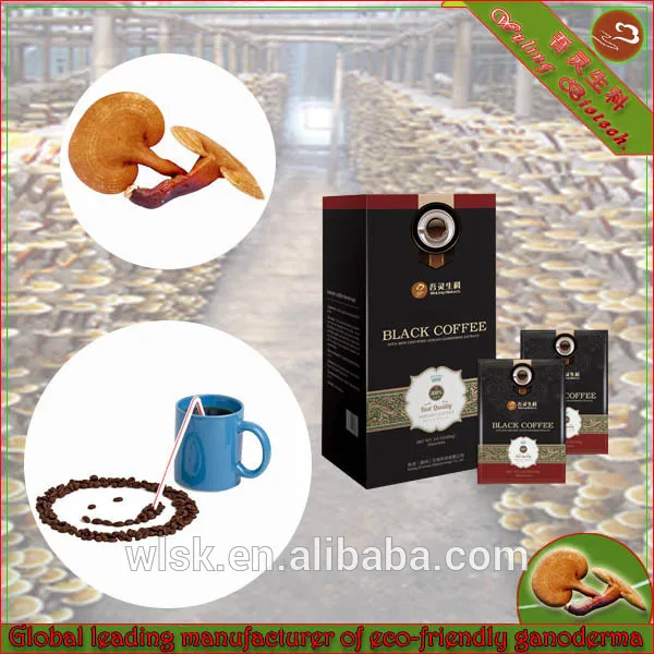 Wuling Lingzhi кофе 2, порошок мгновенного кофе и экстракт рейши в I с растворимым кофе Ganoderma, частная марка, черный 1 коробка