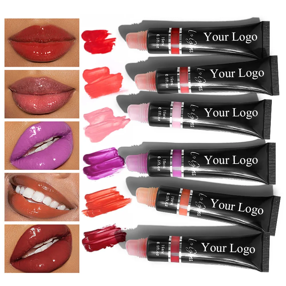 New Soft Tube Lipgloss Long Lasting Vendor Vegan Lip Glaze Glossy Lip Gloss Glossy Creamy Lip Gloss For Lady