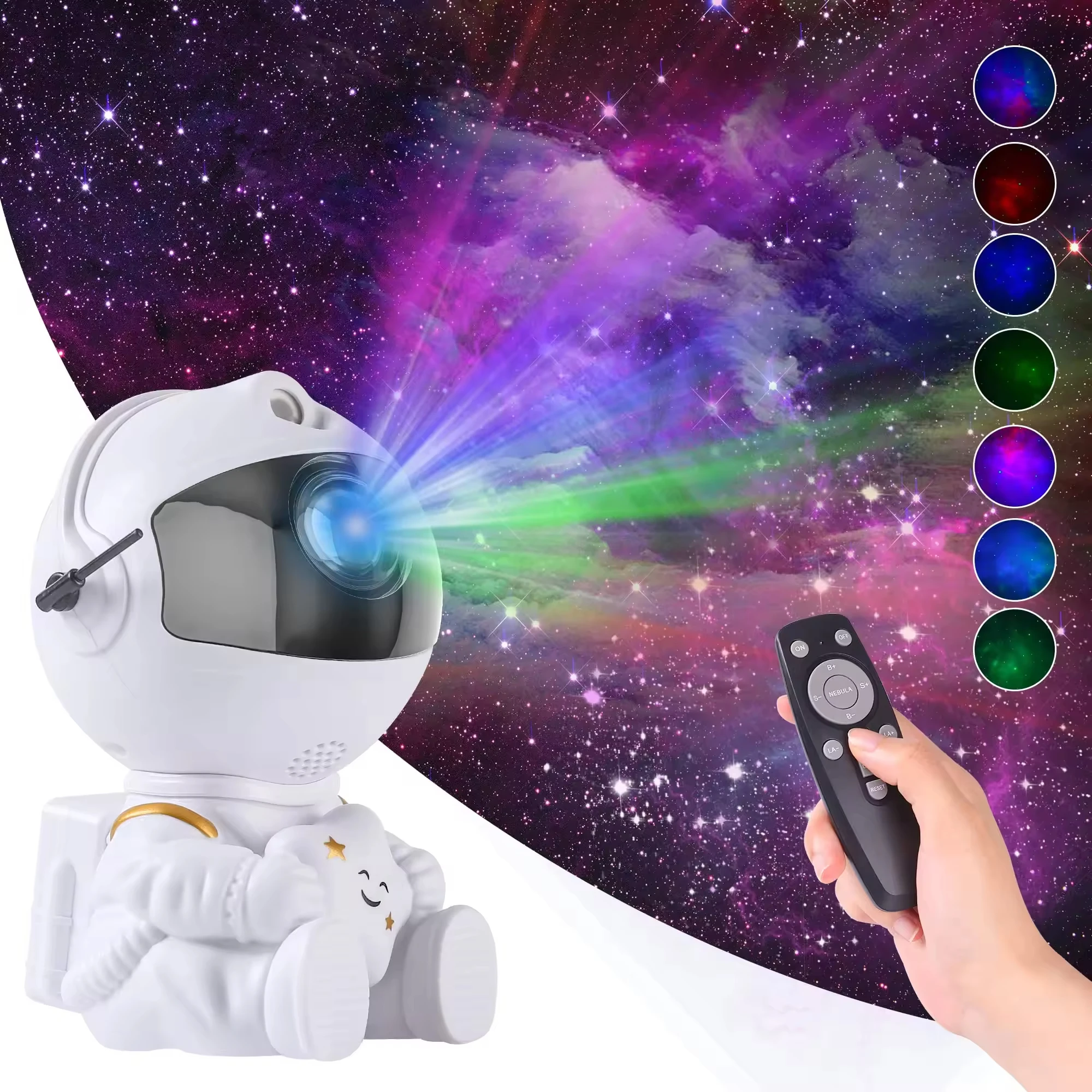 Space Astronaut Sky Star Projector for Bedroom Night Light Smart Galaxy Light Projector For Kids Star Projector 3D Moon Nebula