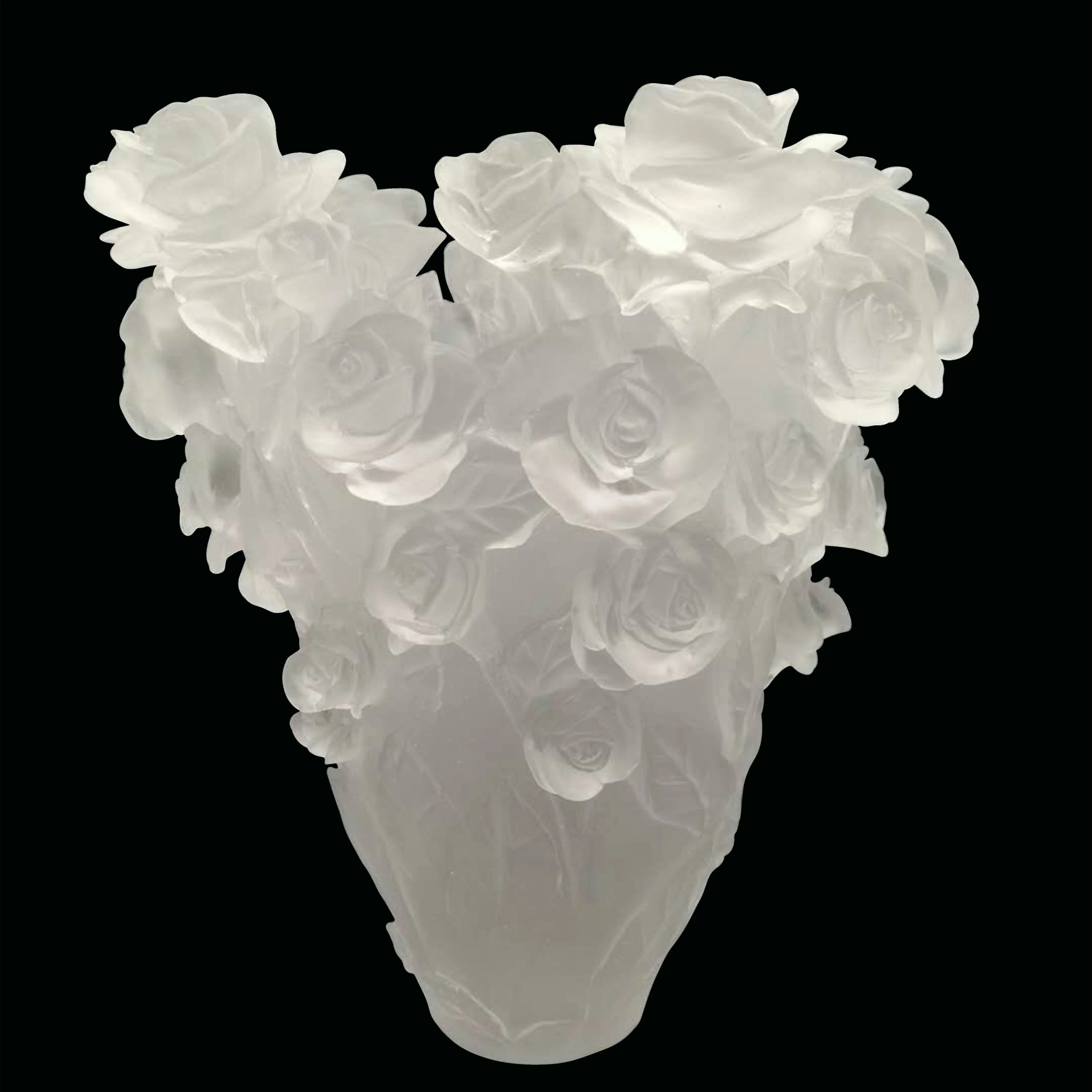 
European style high grade crystal rose vase arts crafts interior wedding decor 