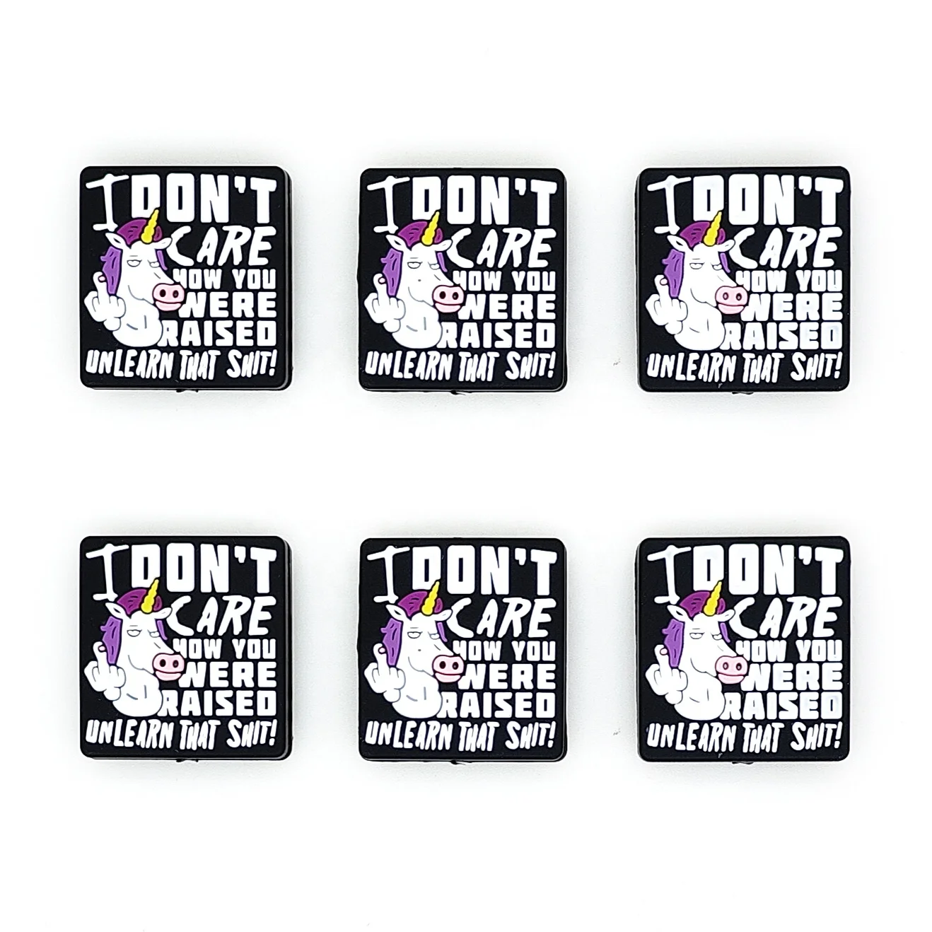 Мне все равно как вы были подняты Единорог фокальная бусина для изготовления шармов Силиконовые Бусины