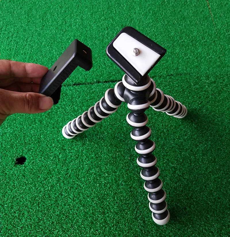 universal free adjustable golf phone holder with flexible octopus tripod