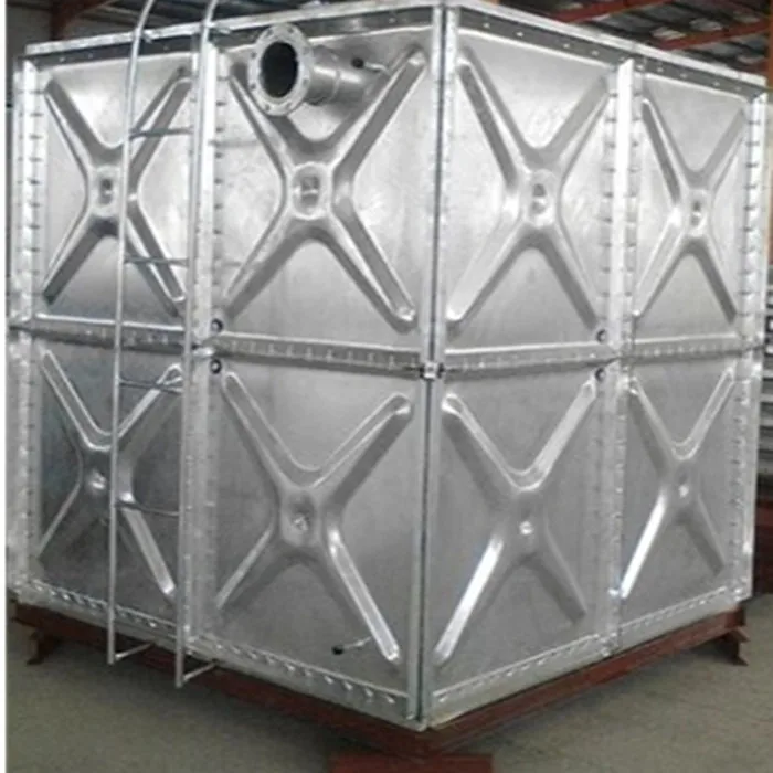 10000L hot dip galvanized HDG steel panels assembled rectangular big capacity pure water treatment water tank