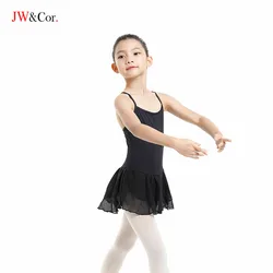 JW, индивидуальный логотип, тренировочная балетная юбка для девочек, трико, танцевальная одежда, розовый детский танцевальный трико