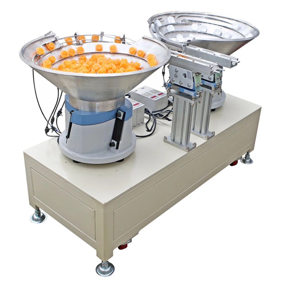 High efficiency double bowl vibrator feeder counting vibrating bowl feeder machine