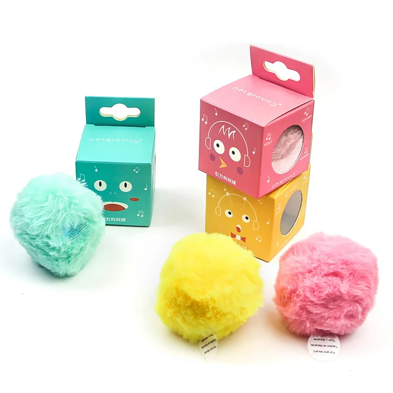 Wholesale Electronic Automatic Motorised Cat Toys New Gravity Ball Smart Touch Sounding Interactive Pet Toys Squeak Ball