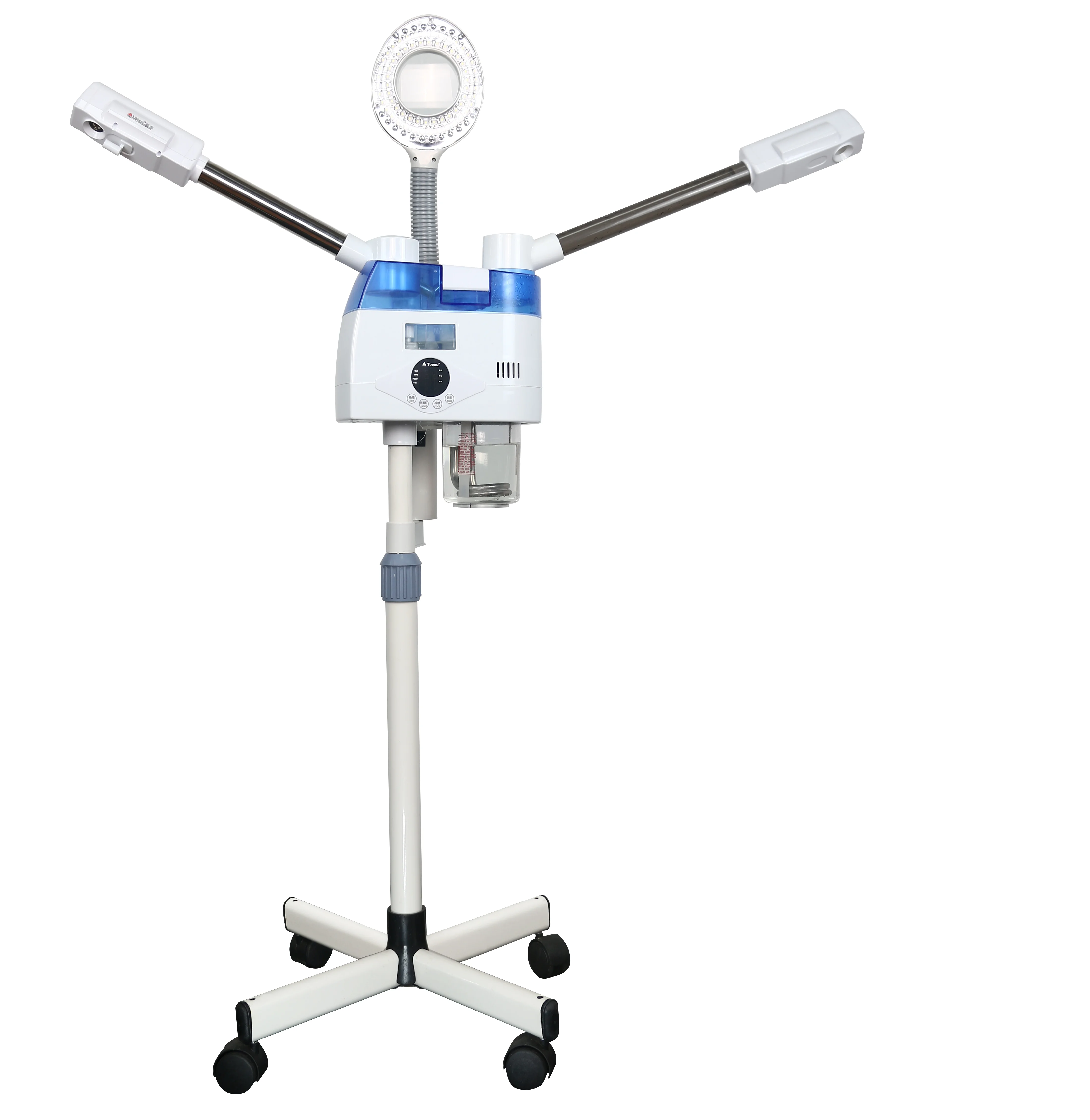 Профессиональный 3 в 1 горячей и холодной лицо спа Паровая машина красоты лица пропариватель c увеличительная лампа