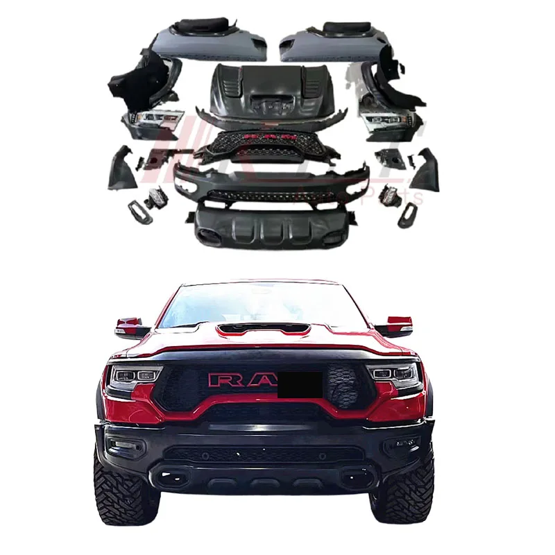 KLT Car Bumpers Upgrade Trx Conversion Body Kits For Dodge Ram 1500 2019 2020 2021 2022 Trx Kit Accessories