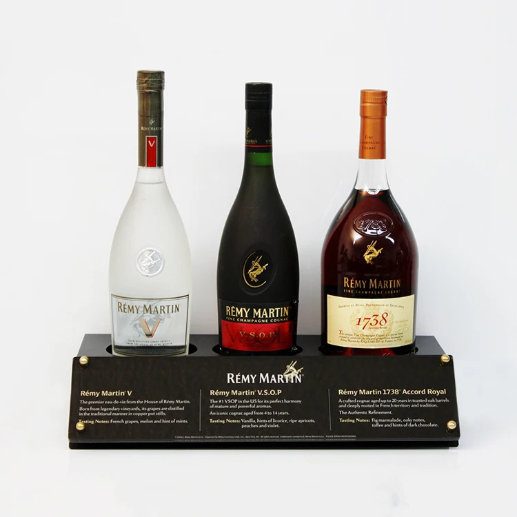 Customized Countertop Lighted Whiskey Display Holder Bottle Glorifier With LED Lights Wine Glorifier Idea for Growing Brands