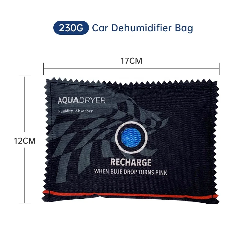 Reusable Bag Silica Gel Beads Pack with Blue Printed Humidity Indicator car moisture absorber dehumidifier bags